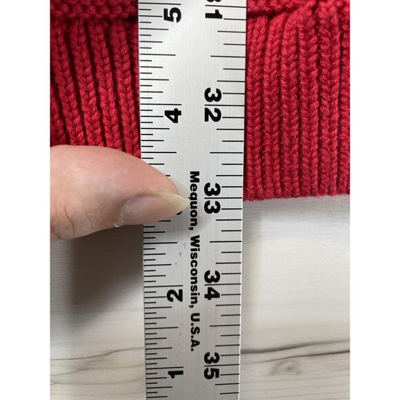 Gap Kids Sweater Dress Girls XL 12-13 Red Cable Knit Cotton Long Sleeve Warm - Picture 4 of 10